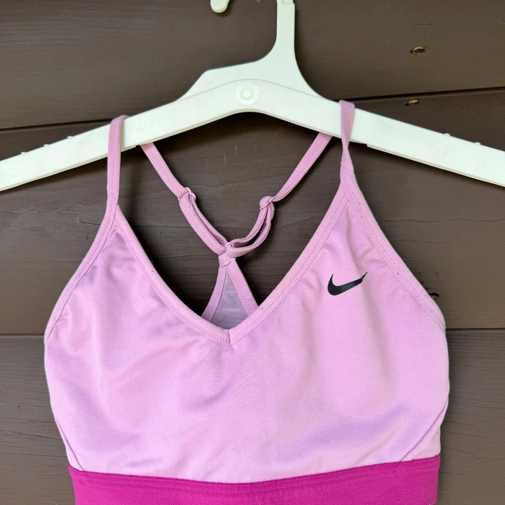 Nike Indy Sports Bra Womens Small Pink Dri-FIT Adjustable Straps DD1675-680